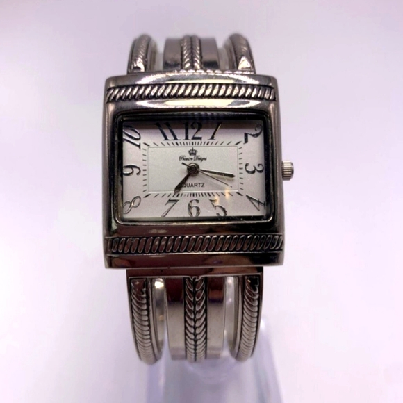 Premier Designs Accessories - Premier Designs Square Vintage Silver Quartz Cuff Watch